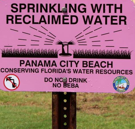 reclaimed water sign